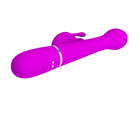 Vibrador con Thrusting y Bolas Rotatorias Dejon Rosa