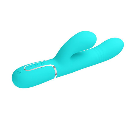 Mariana Vibrador 4 en 1 Silicona Turquesa
