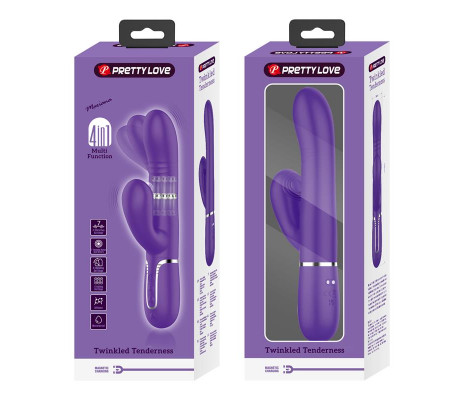 Mariana Vibrador 4 en 1 Silicona Morado