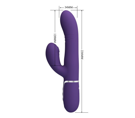 Mariana Vibrador 4 en 1 Silicona Morado