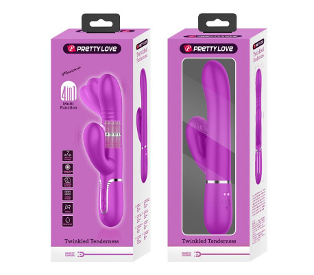 Mariana Vibrador 4en1 Silicona Fucsia