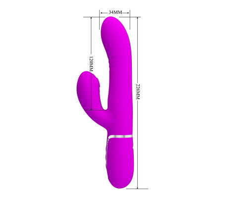 Mariana Vibrador 4en1 Silicona Fucsia
