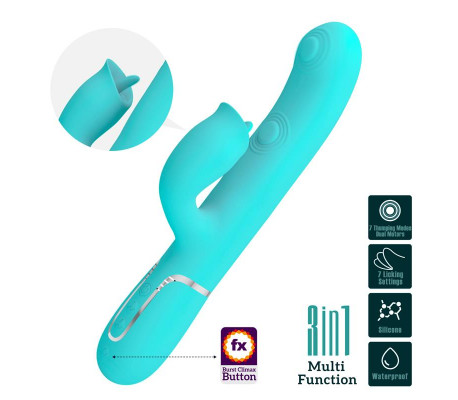 Gigi Vibrador con Licking y Thumping Turquesa