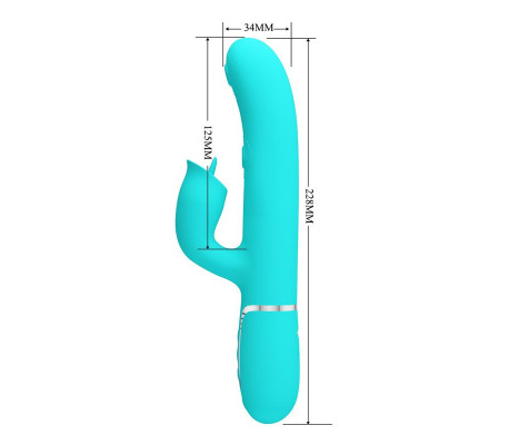 Gigi Vibrador con Licking y Thumping Turquesa