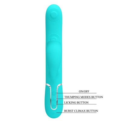 Gigi Vibrador con Licking y Thumping Turquesa