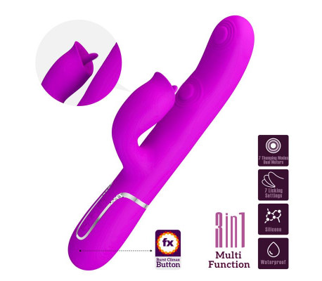 Gigi Vibrador con Licking y Thumping Fucsia
