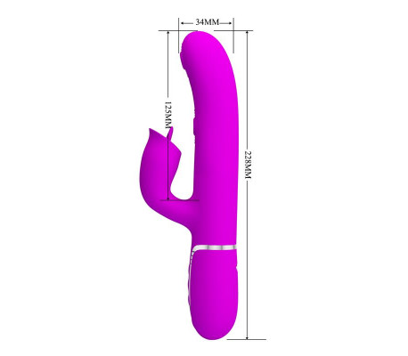 Gigi Vibrador con Licking y Thumping Fucsia
