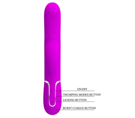 Gigi Vibrador con Licking y Thumping Fucsia