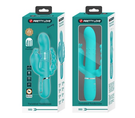 Cammy Vibrador con Bolas Rotadoras y Cadena Anal