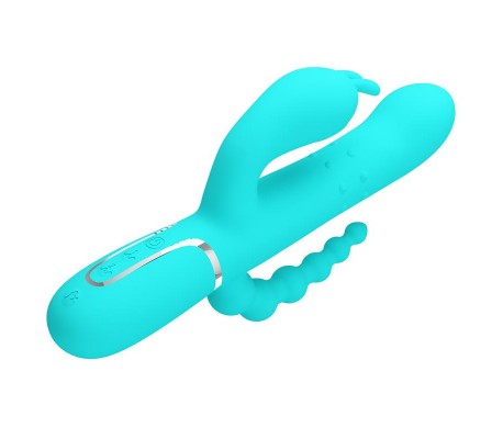 Cammy Vibrador con Bolas Rotadoras y Cadena Anal