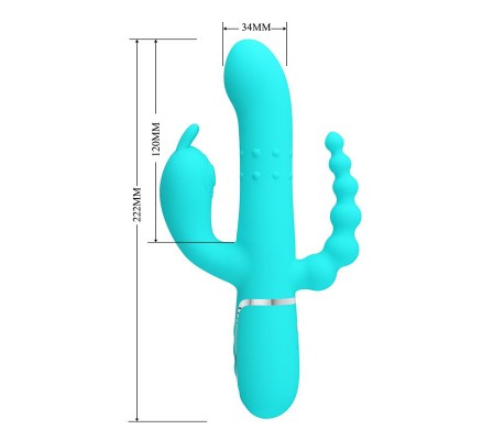 Cammy Vibrador con Bolas Rotadoras y Cadena Anal