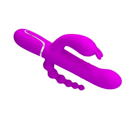 Cammy 4 in 1 Vibrador con Bolas Rotadoras y Cadena Anal