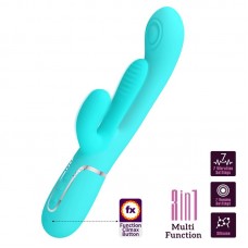 Shania Vibrador con Lengua y Thumping Turquesa