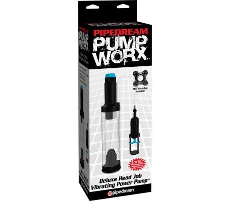 Pump Worx Succionador Vibrador Deluxe Head Job Color Negro