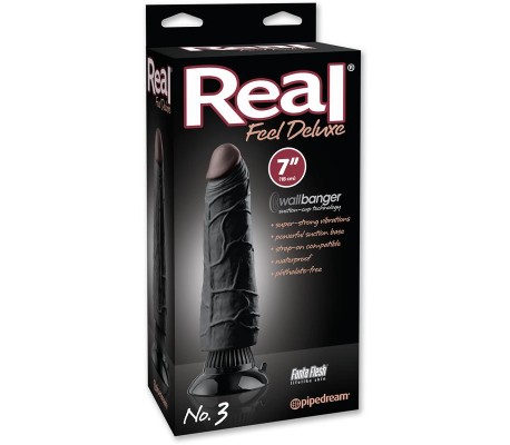 Vibrador Realista No. 3 17,8 cm Negro