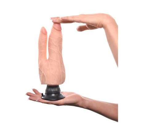 Vibrador Doble Realista no. 8 19 cm Natural