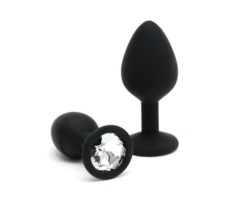 Set de 2 Plugs con Joya Berlin Negro