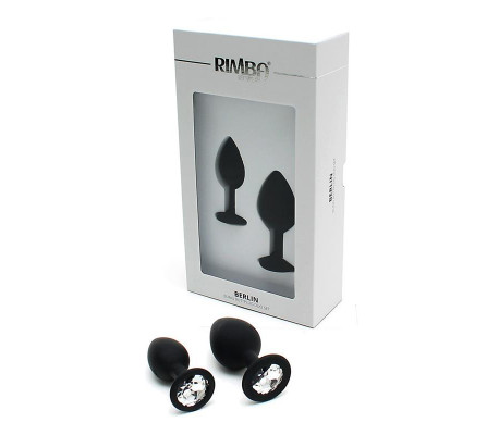 Set de 2 Plugs con Joya Berlin Negro
