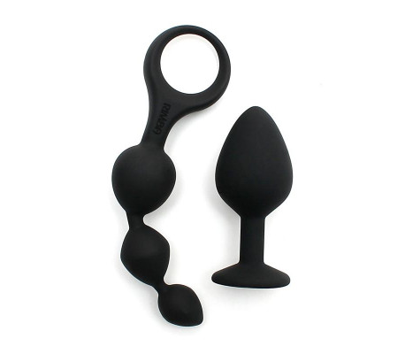 Set de 2 Juguetes Anales Barcelona Negro