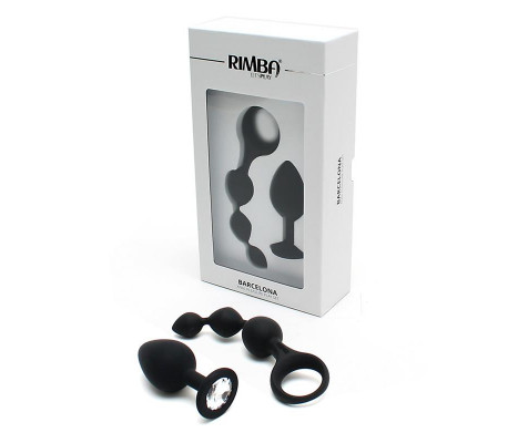 Set de 2 Juguetes Anales Barcelona Negro