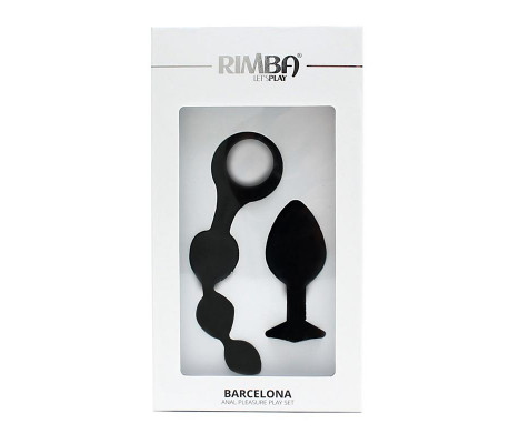 Set de 2 Juguetes Anales Barcelona Negro