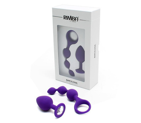 Set de 2 Juguetes Anales Barcelona Purpura