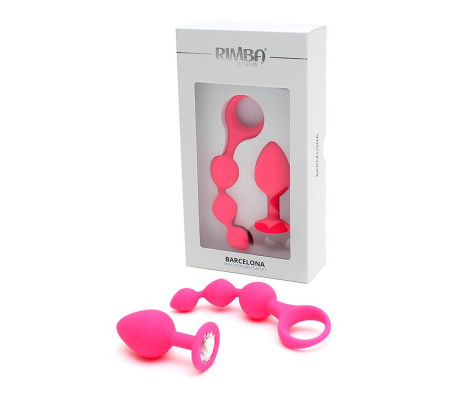 Set de 2 Juguetes Anales Barcelona Rosa
