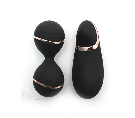 Bolas Kegel con Control Remoto y Estimulador Ibiza Negro