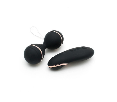 Bolas Kegel con Control Remoto y Estimulador Ibiza Negro