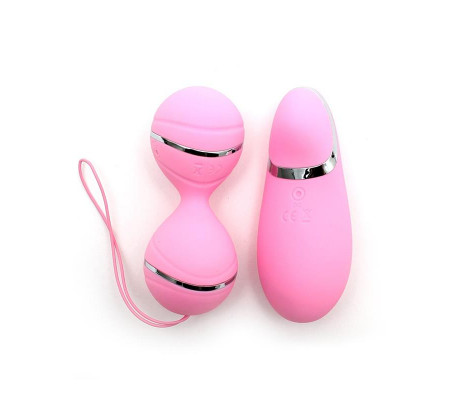 Bolas Kegel con Control Remoto y Estimulador Ibiza Rosa