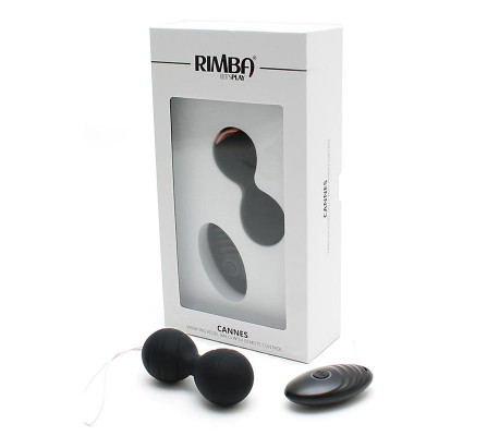 Bolas Kegel con Vibración y Control Remoto Cannes Negro