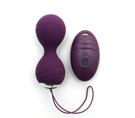 Bolas Kegel con Vibración con Control Remorto Cannes Purpura