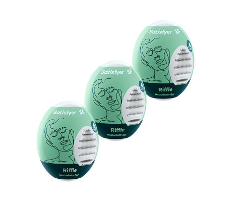 Set 3 Huevos Masturbadores Modelo Riffle