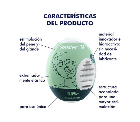 Set 3 Huevos Masturbadores Modelo Riffle