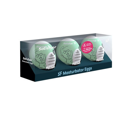 Set 3 Huevos Masturbadores Modelo Riffle