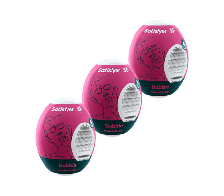 Set 3 Huevos Masturbadores Modelo Bubble
