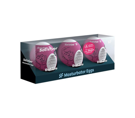 Set 3 Huevos Masturbadores Modelo Bubble
