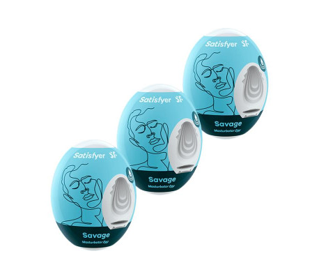 Set 3 Huevos Masturbadores Modelo Savage
