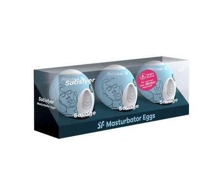Set 3 Huevos Masturbadores Modelo Savage