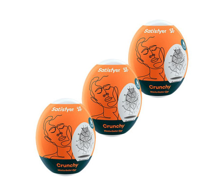 Set 3 Huevo Masturbador Modelo Crunchy