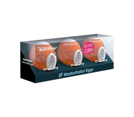 Set 3 Huevo Masturbador Modelo Crunchy