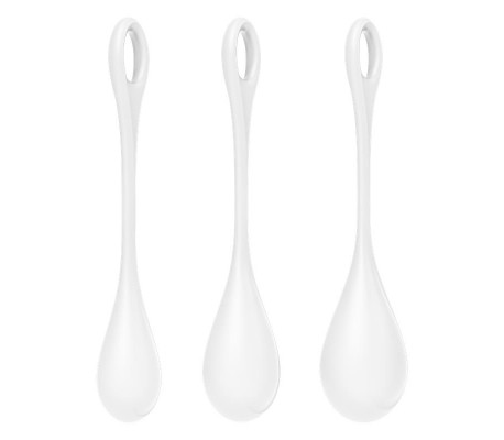 Set 3 Bolas Suelo Pélvico Yoni Power 1 Blanco