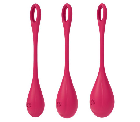 Kit 3 Bolas Suelo Pélvico Yoni Power 1 Rojo