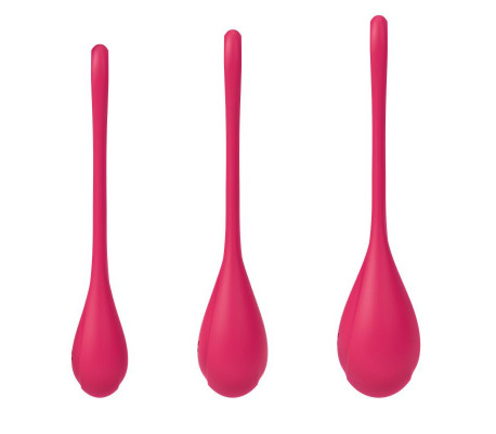 Kit 3 Bolas Suelo Pélvico Yoni Power 1 Rojo