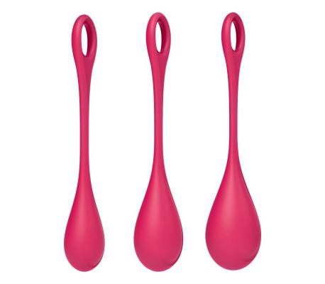 Kit 3 Bolas Suelo Pélvico Yoni Power 1 Rojo