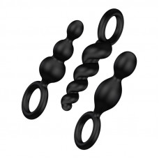 Pack de 3 Plugs Silicona Negro