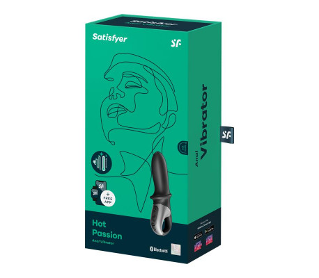 Hot Passion Estimulador Anal con APP y Vibración Función de Calor USB