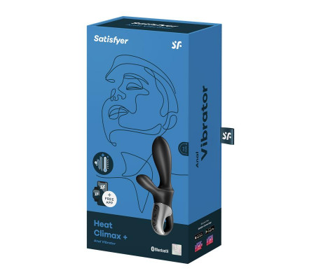 Heat Climax Vibrador con APP Punto G, Punto P y Perineo Función de Calor USB Magnético