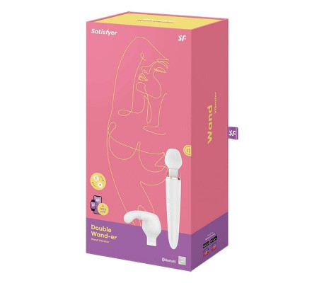 Masajeador Double Wand-er con APP Blanco