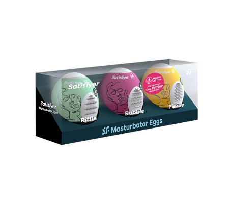 Set 3 Huevos Masturbador Riffle, Bubble y Fierce